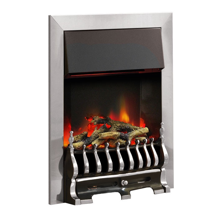 PureGlow Blenheim Illusion Chrome Electric Fire Log Effect PureGlow Blenheim Illusion Chrome Electric Fire Log Effect