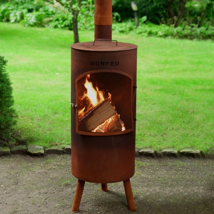 Bonfeu BonTino Outdoor Fireplace, Corten Bonfeu BonTino Outdoor Fireplace, Corten