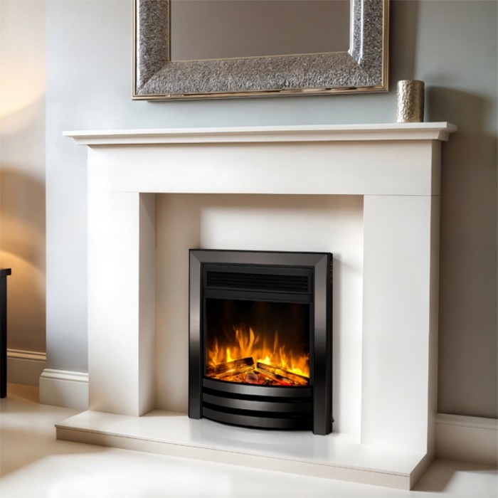 Celsi Ultiflame Ultra Autograph Electric Fire, Black Nickel & Black