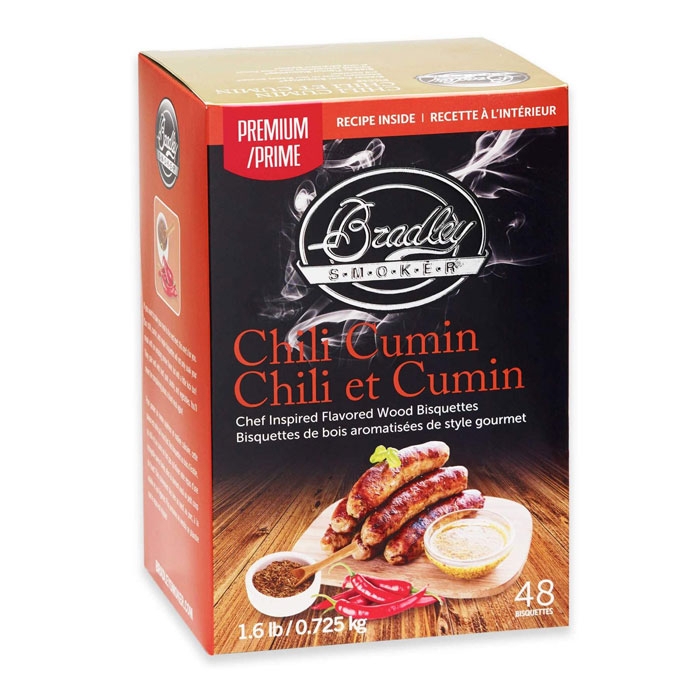 Bradley Smoker Chilli Cumin Flavoured Bisquettes, 48 Pack