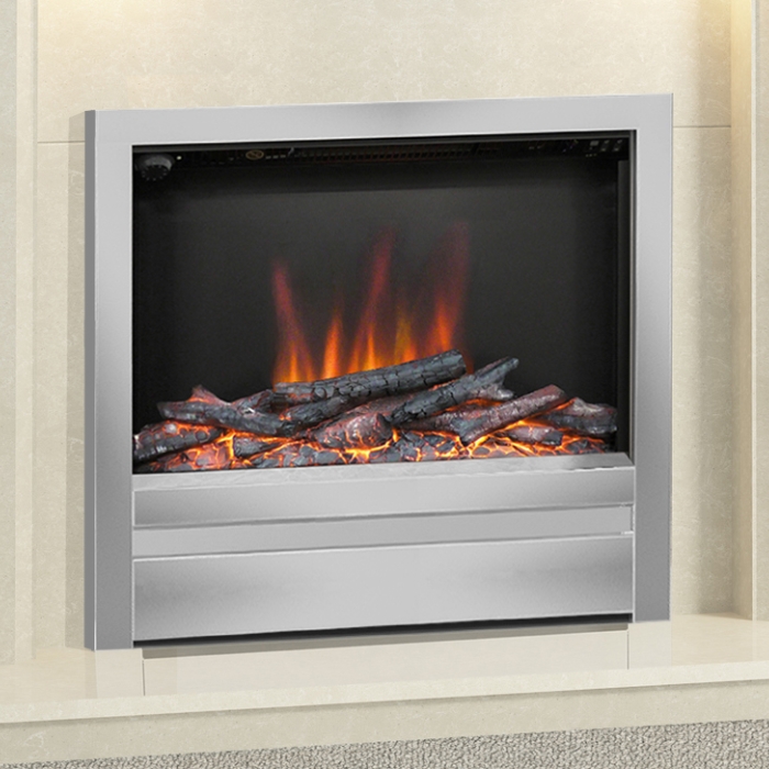 FLARE Novus 22" Inset Electric Fire, Chrome