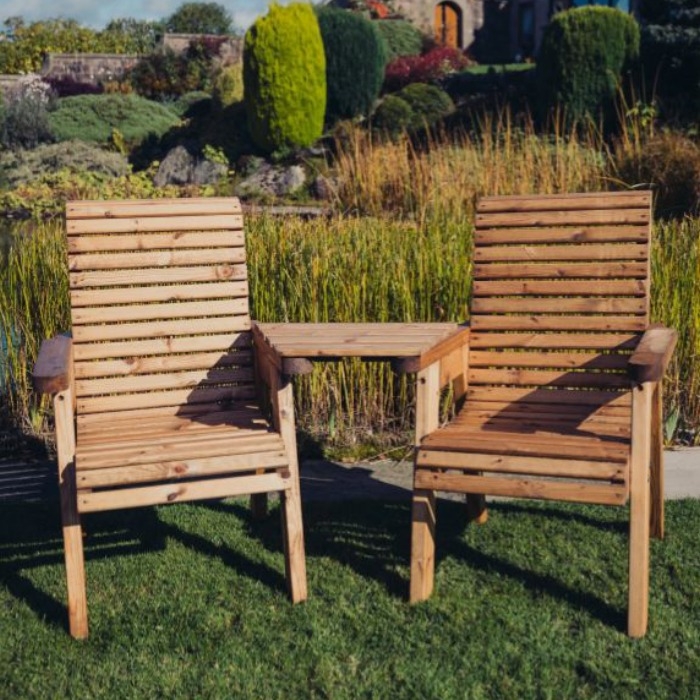 Loveseat with Angled Tray