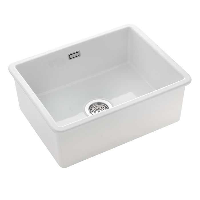 Rustique Belfast CRUB5340WH/ Ceramic Sink Angled Rustique Belfast CRUB5340WH/ Ceramic Sink Angled