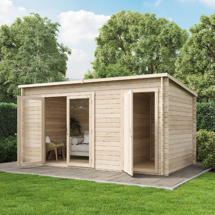 Darton Pent Log Cabin Garden Room - 14ft x 8ft Darton Pent Log Cabin Garden Room - 14ft x 8ft