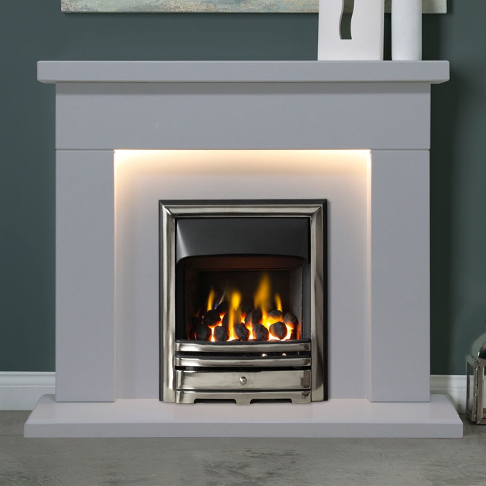 Gallery Durrington 48" Arctic White Fireplace Suite