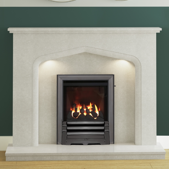 Elgin & Hall Verdena 48" Marble Fireplace, Manila Elgin & Hall Verdena 48" Marble Fireplace, Manila