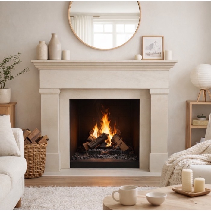 Gallery Fradswell 57 Inglenook Iberian Limestone Fireplace