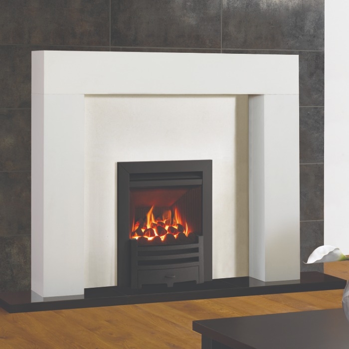 Gazco Logic Arts Inset Convector Gas Fire, Matt Black Gazco Logic Arts Inset Convector Gas Fire, Matt Black