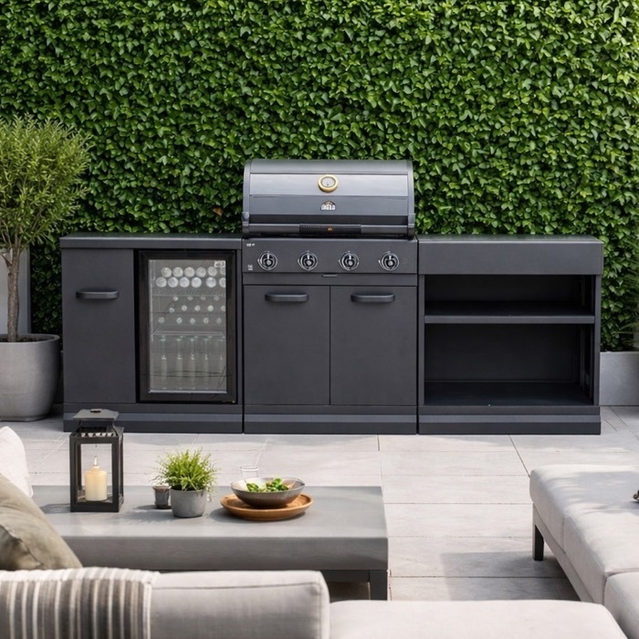 Grllr 4 Burner Outdoor Kitchen and Fridge