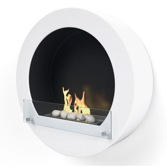 Henley 600mm Wall Mounted Bio Ethanol Fire White Henley 600mm Wall Mounted Bio Ethanol Fire White