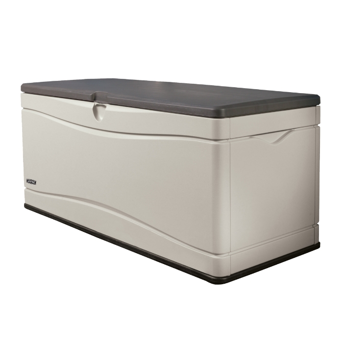 Lifetime 500 Litre Plastic Outdoor Storage Box, Brown/Desert Sand