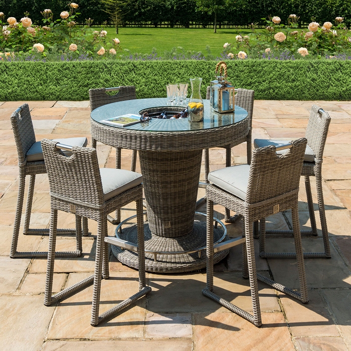 Maze Oxford 6 Seat Round Bar Set