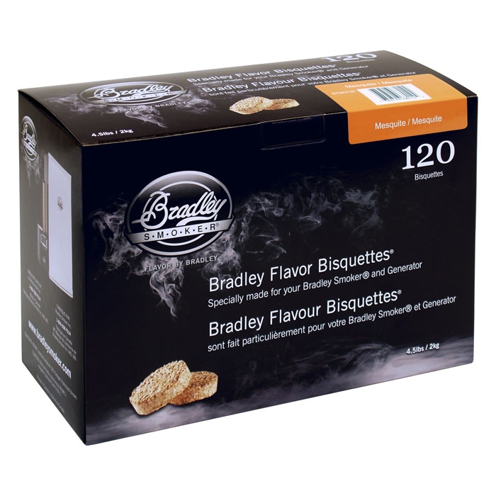 Bradley Smoker Mesquite Flavoured Bisquettes, 120 Pack 