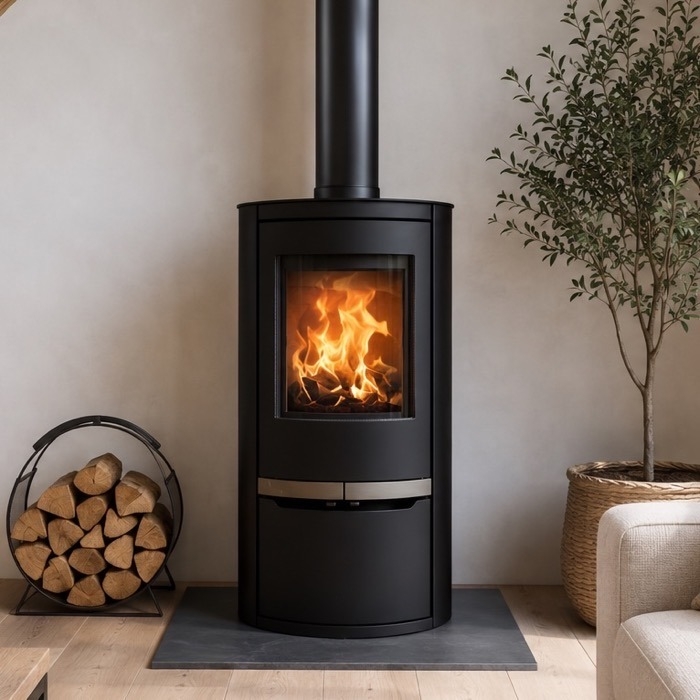 Mi-Fires Ovale Low Stove with Door
