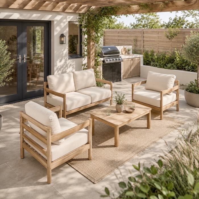 Nestune 4 Seat Outdoor Lounge Set