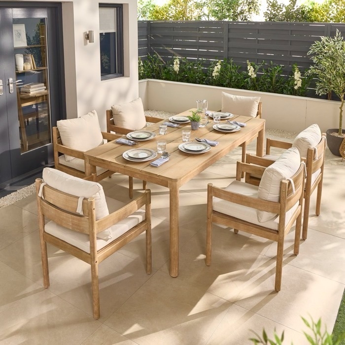 Nestune 6 Seater Outdoor Dining Set