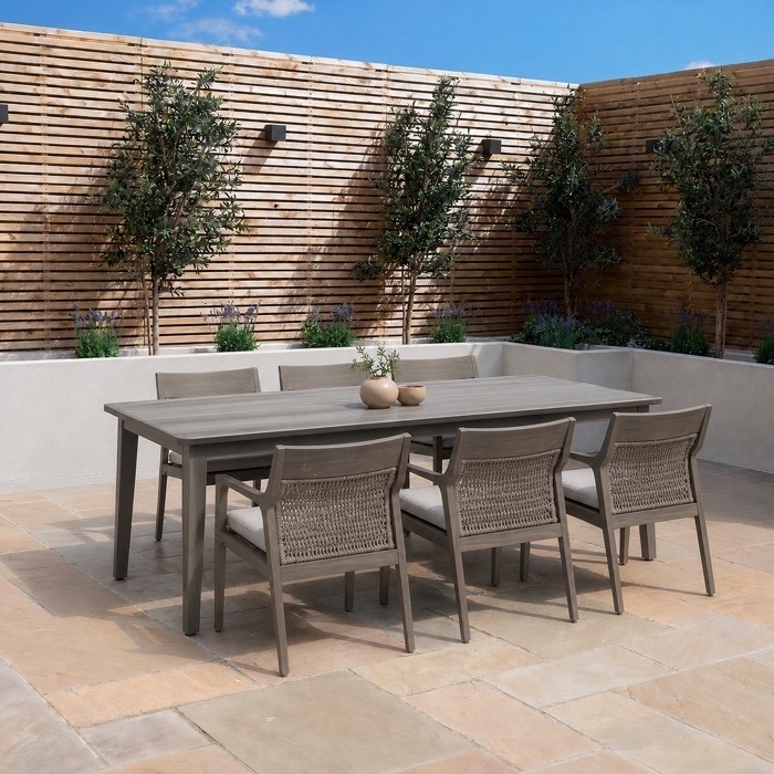 Nestune Manor 6 Seat Dining Set | Walnut Finish