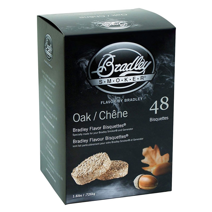 Bradley Smoker Oak Flavoured Bisquettes, 48 Pack