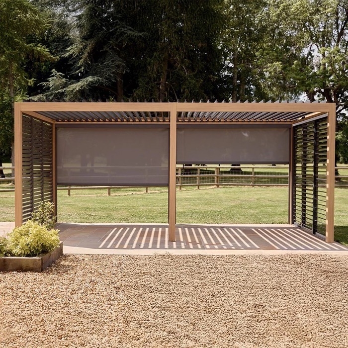 LG Outdoor | Sanctuary Oak 6 x 3m Pergola with Lights