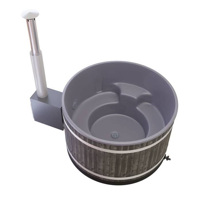 Kirami Original Hazy M CULT Wood-Fired Hot Tub, Coal Black Kirami Original Hazy M CULT Wood-Fired Hot Tub, Coal Black
