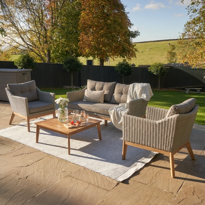 Pacific Lifestyle Larissa Light Kubu Grey 4 Seat Lounge Set Pacific Lifestyle Larissa Light Kubu Grey 4 Seat Lounge Set