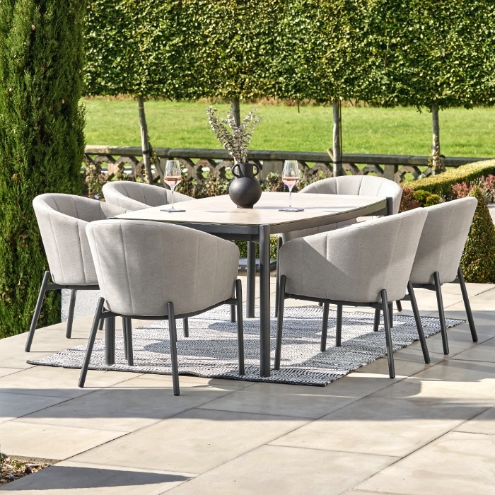 Pacific Lifestyle Nevada Putty 6 Seat Dining Set
