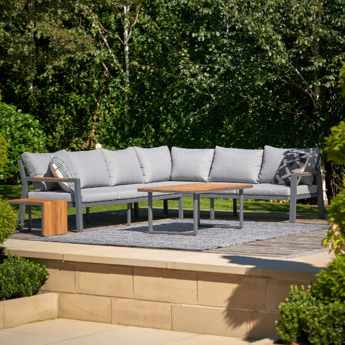 Pacific Lifestyle Stockholm Anthracite Corner Lounge Set Pacific Lifestyle Stockholm Anthracite Corner Lounge Set