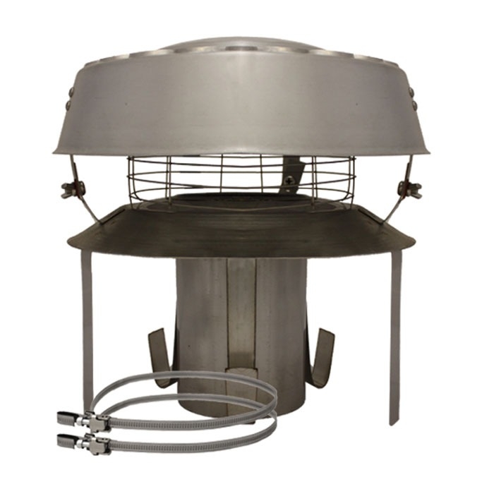 MI-FLEX 150mm Pot Hanger With Anti Downdraft Cowl-Stainless Steel