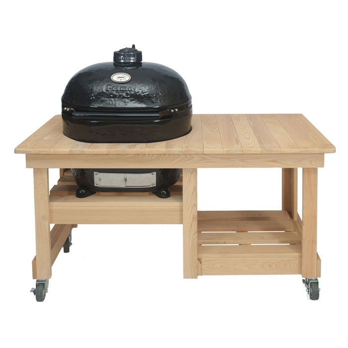 Primo Oval XL 400 with Countertop Cypress Grill Table Primo Oval XL 400 with Countertop Cypress Grill Table