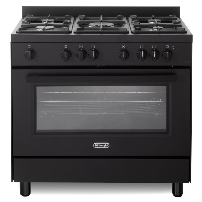 DeLonghi 90cm Single Cavity Gas Range Cooker, Anthracite