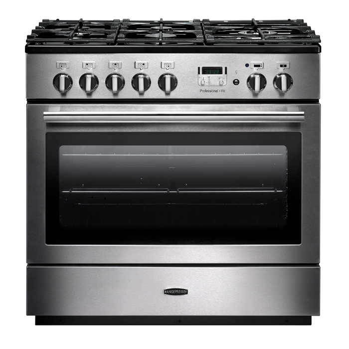Rangemaster Professional Plus FX 90cm Dual Fuel Range Cooker, Stainless Steel Rangemaster Professional Plus FX 90cm Dual Fuel Range Cooker, Stainless Steel
