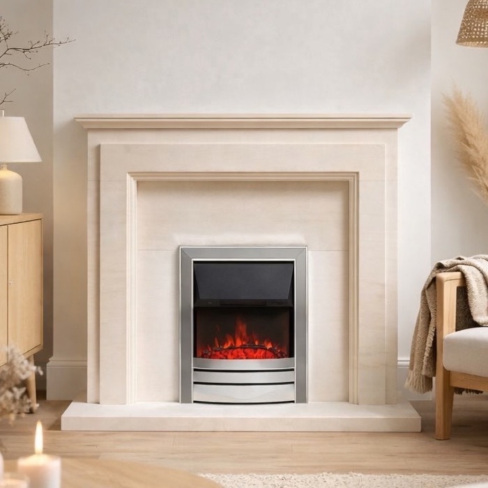 PureGlow Thurlstone Limestone Fireplace