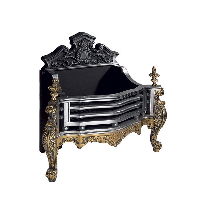 Gallery Queen Anne Fire Basket, Antique Gallery Queen Anne Fire Basket, Antique