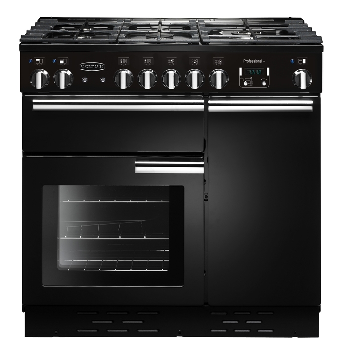 Rangemaster Professional Plus 90cm Gas Range Cooker, Black Rangemaster Professional Plus 90cm Gas Range Cooker, Black