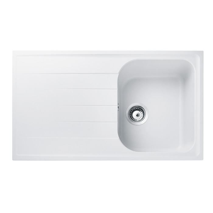 Rangemaster Amethyst Compact AME860 Igneous Sink Crystal White Rangemaster Amethyst Compact AME860 Igneous Sink Crystal White