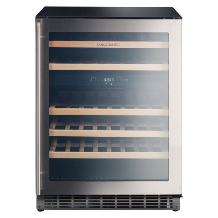 Rangemaster 60cm 46 Bottle Wine Cabinet, Stainless Steel 