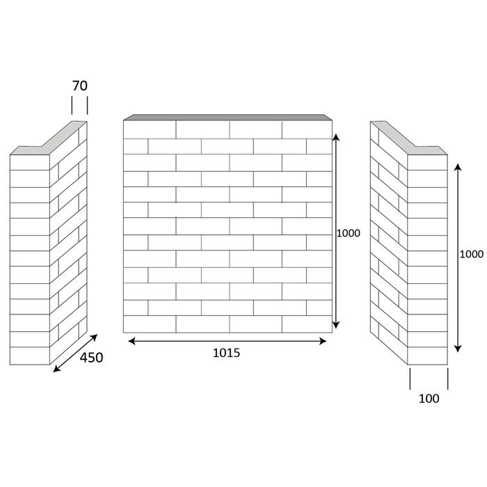 Dimensions for Gallery 3 Piece Rustic Chamber With Side Returns Dimensions for Gallery 3 Piece Rustic Chamber With Side Returns