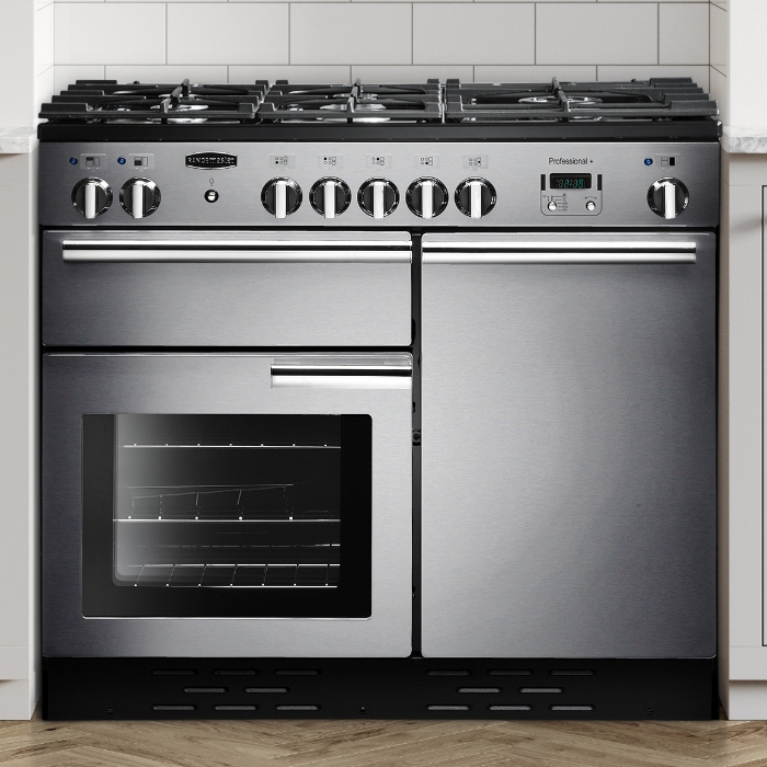 Rangemaster Professional Plus 100cm Gas Range Cooker, Stainless Steel Rangemaster Professional Plus 100cm Gas Range Cooker, Stainless Steel