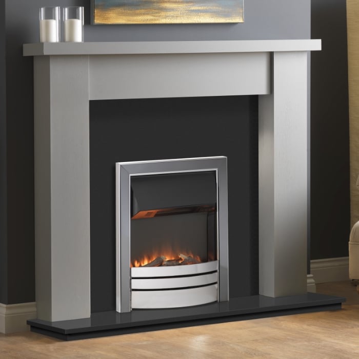 PureGlow Stanford 54" Fireplace Surround, Grey Finish PureGlow Stanford 54" Fireplace Surround, Grey Finish