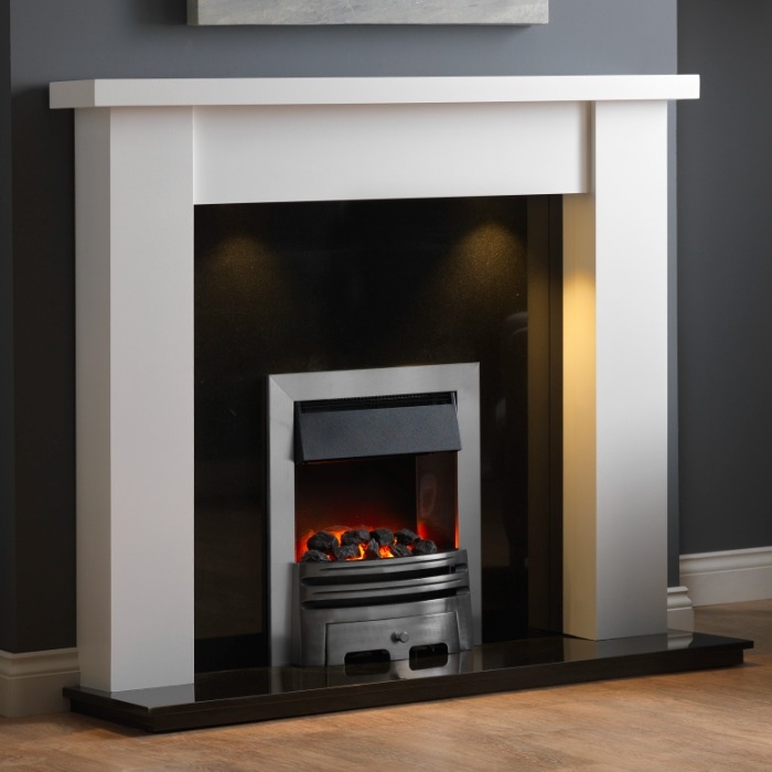 PureGlow Stanford 54" Fireplace Surround, White