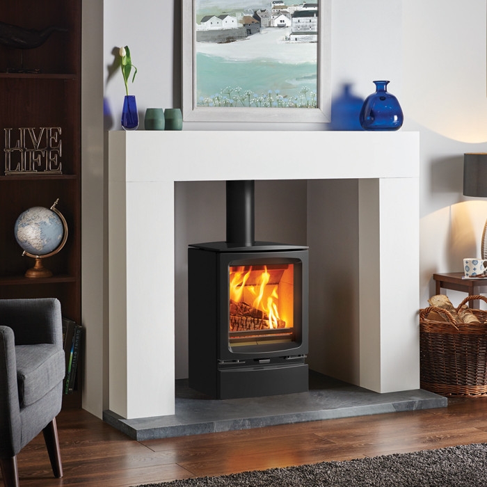 Vogue midi multi-fuel stove with plinth