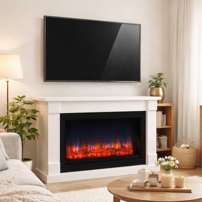Bradbury electric fireplace suite