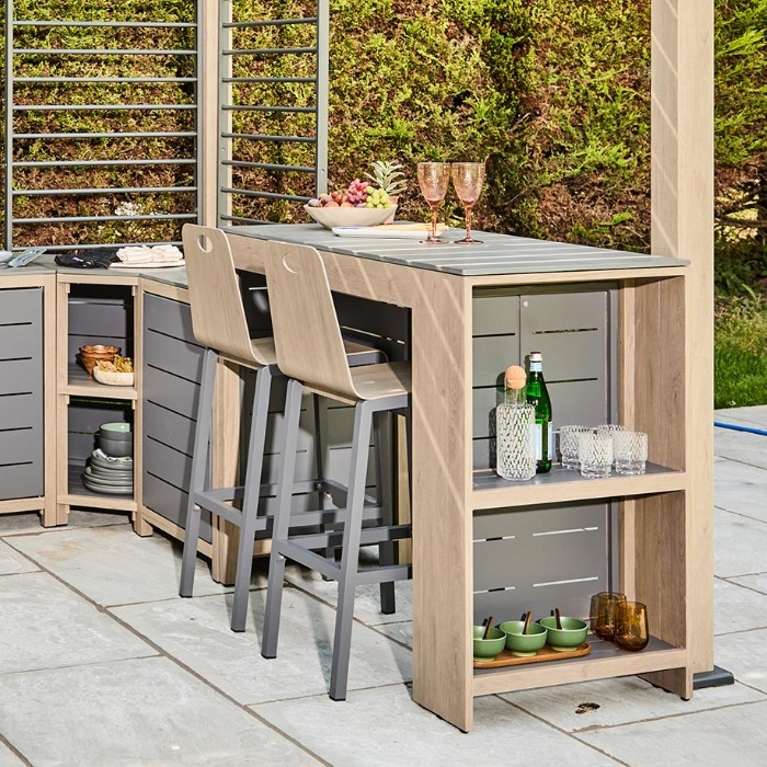 Sanctuary Birch Bar Table and Bar Stools
