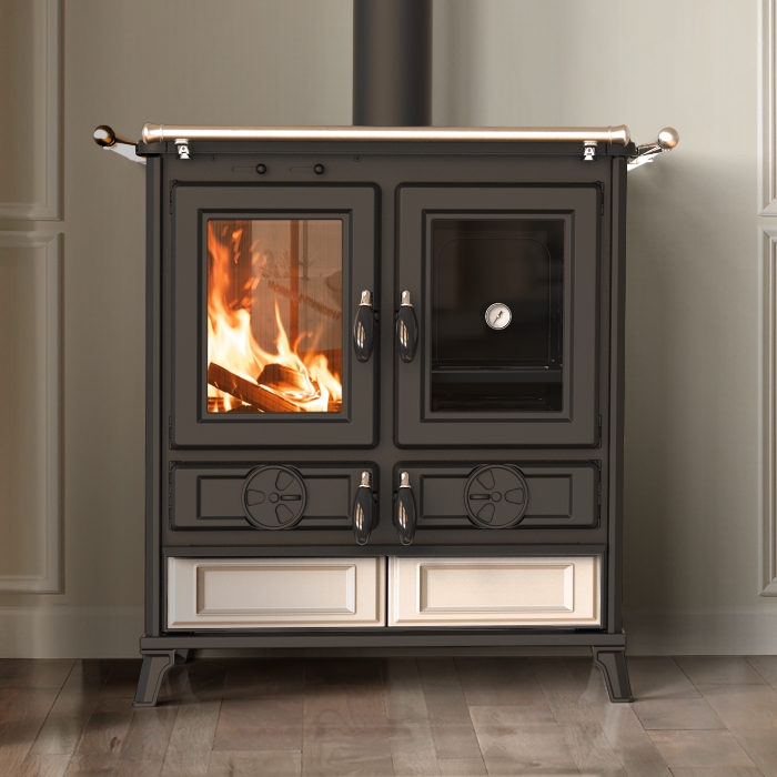 Thermorossi Violetta Evo Wood Burning Cooker, Beige Thermorossi Violetta Evo Wood Burning Cooker, Beige