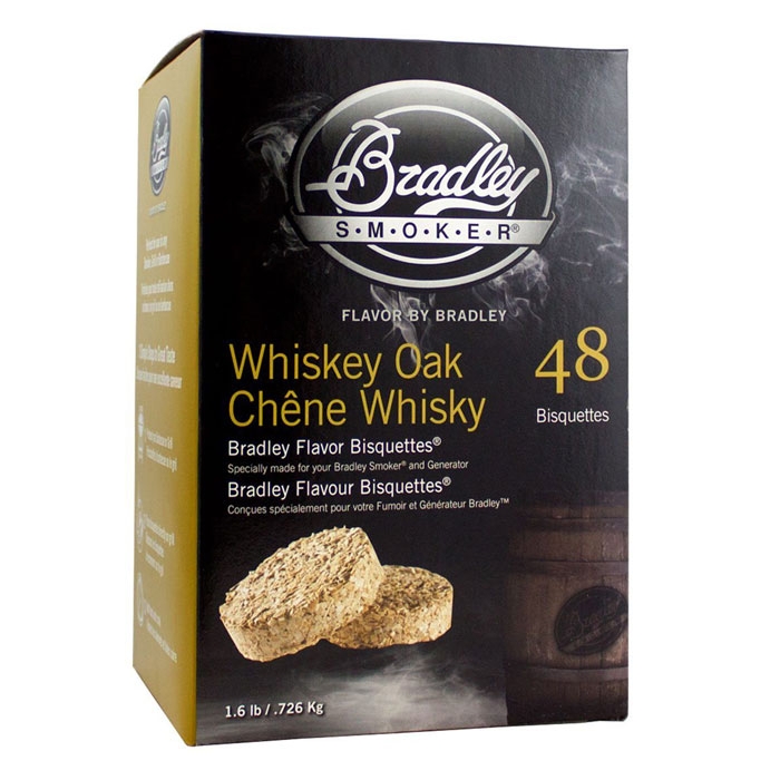 Bradley Smoker Whiskey Oak Flavoured Bisquettes, 48 Pack