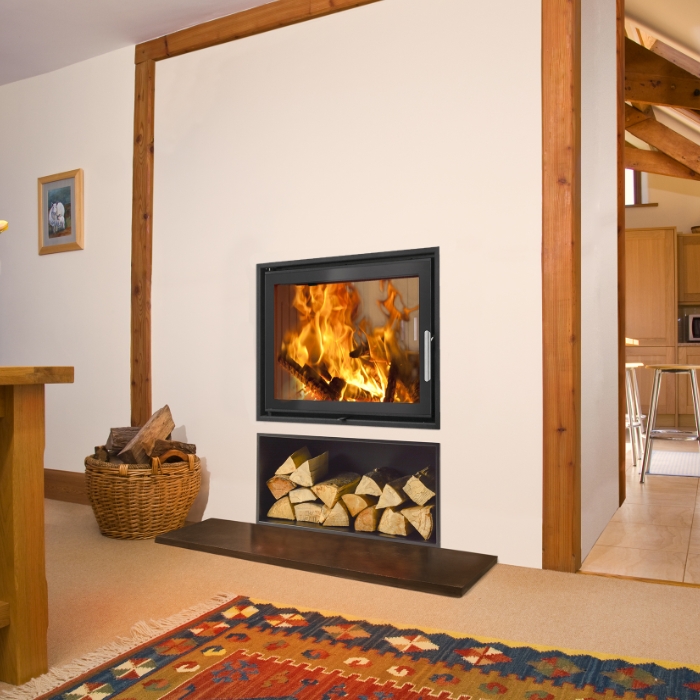 Woodfire EX17 Panorama Double Sided Inset Boiler Stove Stoves Are Us