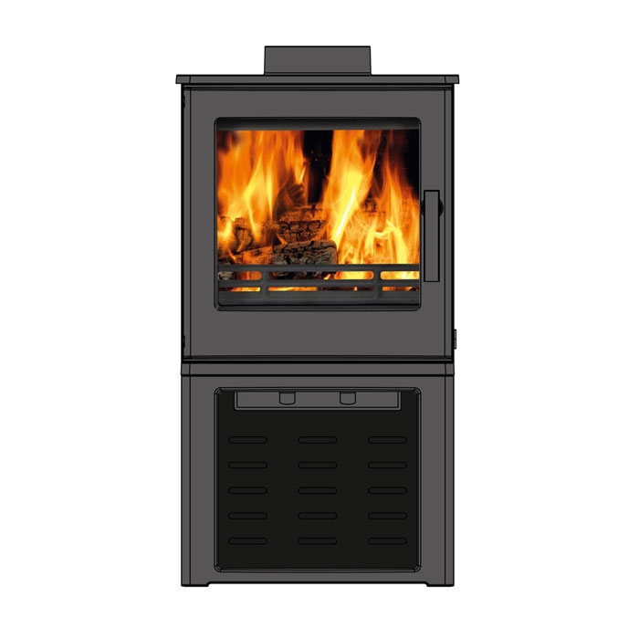 Woodpecker WP4 Log Store Eco Design Wood Burning Stove Woodpecker WP4 Log Store Eco Design Wood Burning Stove