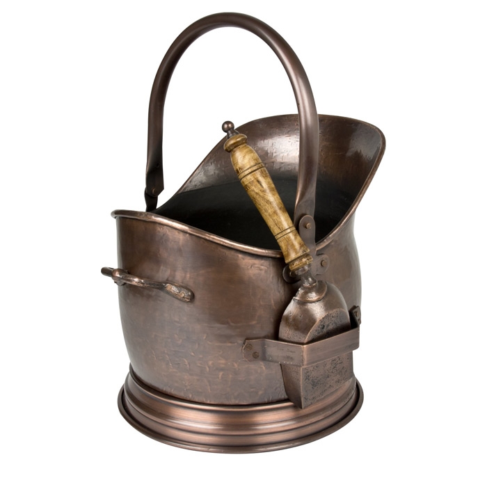32cm Coal Bucket, Antique Brass | Stoves Are Us