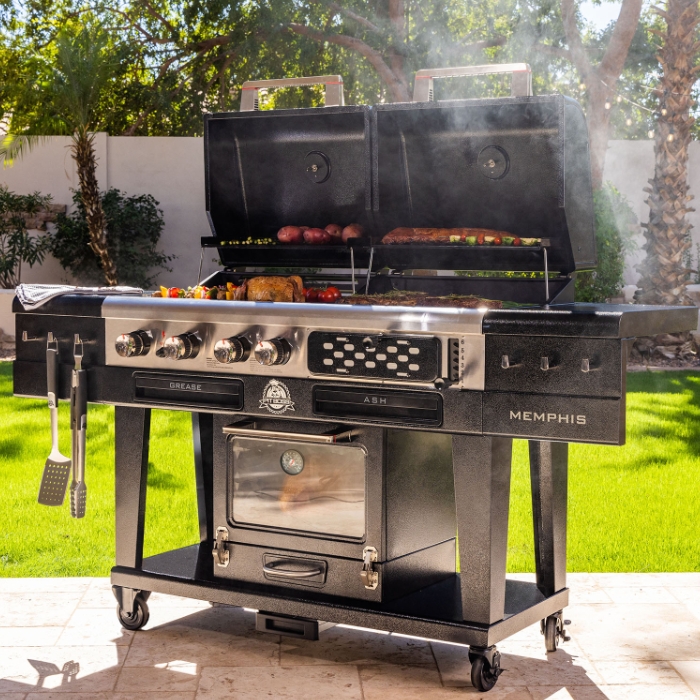 Stainless Steel Gas Charcoal Bbq Combo Sunstone Emerald Series 42
