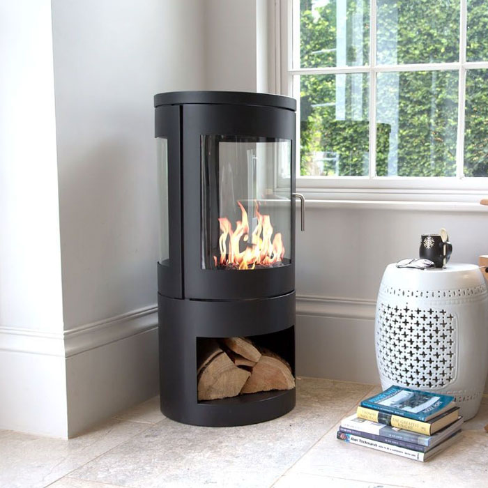 The Howarth, Wood Burner Style Bio Ethanol Stove, Black | Stoves Are Us